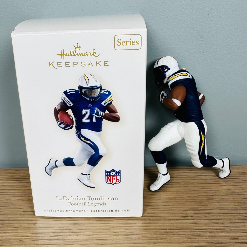 Hallmark LaDainian Tomlinson 2008 Chargers Ornament Football Legends #14 NOB